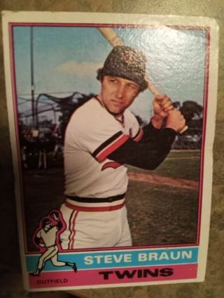 1976 TOPPS STEVE BRAUN MINNESOTA TWINS BASEBALL CARD# 183