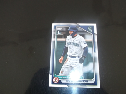 mlb  2024 Bowman   prospect    Ben Williamson    card   #  bp- 67   Seattle Mariners