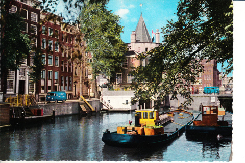 Vintage Postcard Old Amsterdam, Netherlands