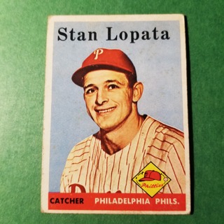 1958 - TOPPS EXMT BASEBALL - CARD NO. 353 - STAN LOPATA - PHILLIES