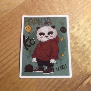 Hip Hop Panda Sticker | 2" x 2 1/2"