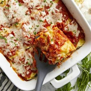 SPINACH LASAGNA ROLL UPS RECIPE CARD