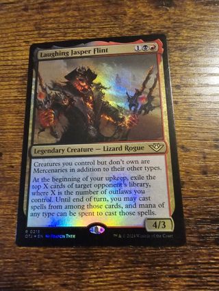 Magic the gathering mtg Laughing Jasper Flint foil card Outlaws Thunder Junction rare