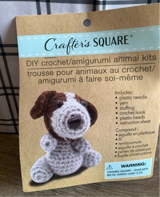 Crafter’s Square Dog Crochet Animal Kit New In Package