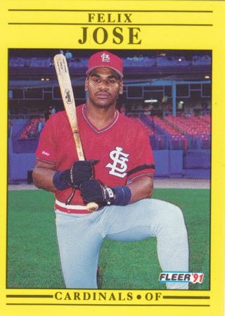 Felix Jose 1991 Fleer St. Louis Cardinals