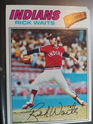 1977 TOPPS RICK WAITS CLEVELAND INDIANS BASEBALL CARD# 306