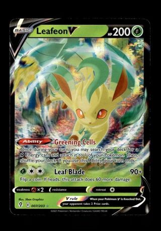 NM Ultra Rare Leafeon V SWSH Pokemon card