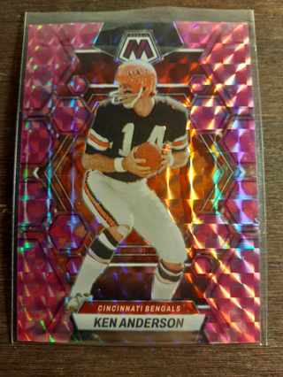  2023 Panini Mosaic Mosaic Camo Pink #44 Ken Anderson