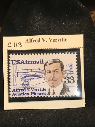 Scott C113- Alfred V. Verville, MNH Aviation Pioneer- 33c MNH 1985- unused Airmail