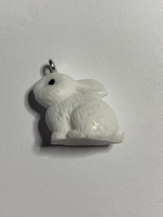 ☺MINI BUNNY CHARMS~#3~WHITE~FREE SHIPPING☺