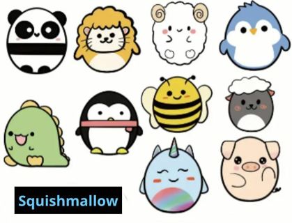 ↗️⭕(10) 1" SQUISHMALLOW STICKERS!! (SET 1 of 4)⭕
