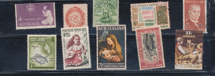 (10) Stamps from THE SOUTHERN PACIFIC  in this Collection, All Different, Used, Vintage -SPC-001