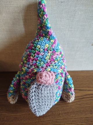 Hand Crocheted Amigurumi Gnome 