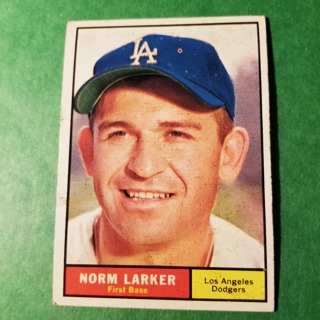 1961 - TOPPS BASEBALL CARD NO. 130 - NORM LARKER - DODGERS