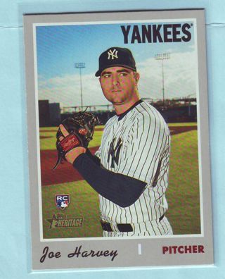 2019 Topps Heritage High Numbers Joe Harvey ROOKIE Baseball Card # 698 Yankees