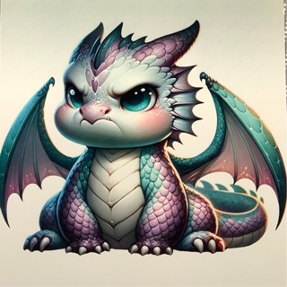 Grumpy Dragon  - 3 x 4” MAGNET - GIN ONLY