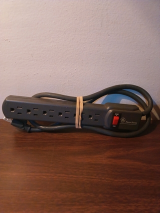 3 Foot GE 6 Outlet Extension Cable Cord