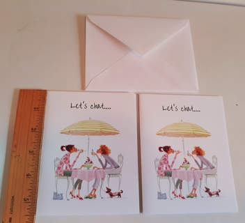 "Let's Chat" Notecards (with Envelopes)