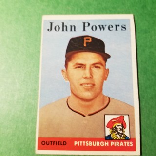 1958 - TOPPS BASEBALL CARD NO. 432 - JOHN POWERS - PIRATES