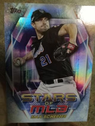 2023 TOPPS STARS OF MLB MAX SCHERZER NEW YORK METS BASEBALL CARD# SMLB-78