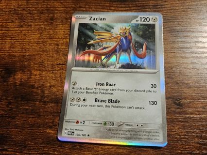 Pokemon Zacian 136/182 holo rare card