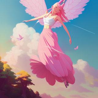 Listia Digital Collectible: Beautiful Pink Unicorn Fairy