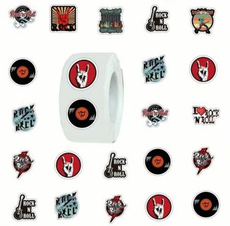 ➡️⭕(10) 1" ROCK & ROLL STICKERS!! (SET 1 of 2) MUSIC