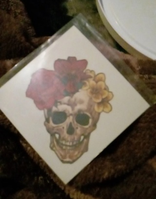Skull 3x3in fake tatoo