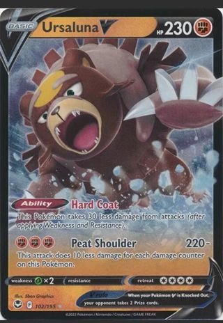 NM Ultra Rare Ursaluna V Pokemon card TCG