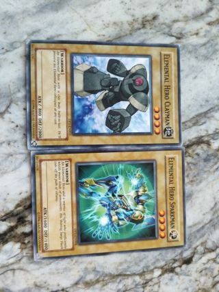 Yu-Gi-Oh Card Elemental Heros Clayman and Sparkman - unlimited