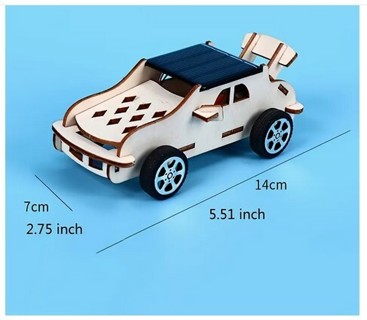 3d diy solar wooden car kit