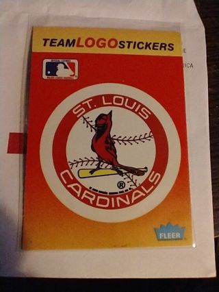 St. Louis Cardinals Sticker Card 91 Fleer