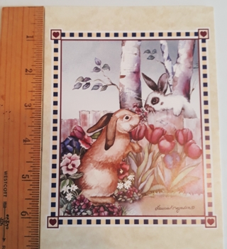 Happy Anniversary Card w/Envelope (Rabbit/Bunny Theme)