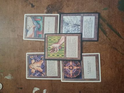 Lot of 5 mtg magic the gathering cards