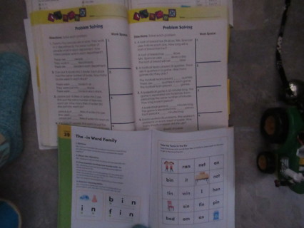 School Work pages--Grade level ~1st to 2nd grade level.