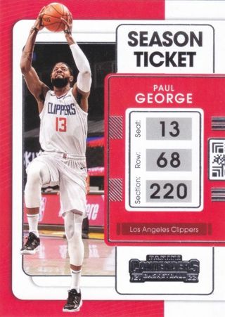 Paul George 2021-22 Panini Contenders Los Angeles Clippers