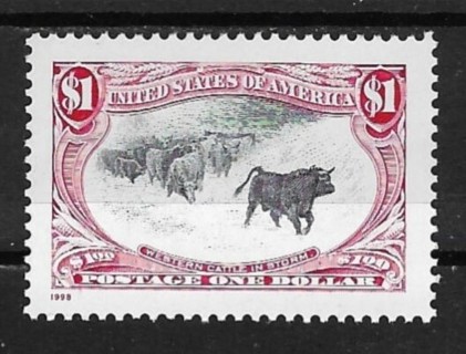 1998 Sc3210a $1 Cattle in Storm MNH 