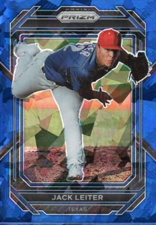 2023 Panini Prizm Jack Leiter Blue Ice