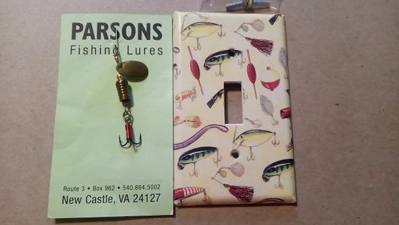 FOR THE FISHERMAN....LURE AND LIGHT SWITCH COVER...(BRAND NEW)