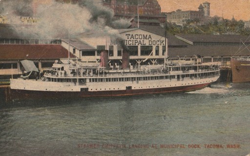 Vintage Unused Postcard: d: Steamer at Municipal Dock, Washington