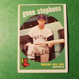 1959 - TOPPS EXMT - NRMT BASEBALL - CARD  NO. 261 - GENE STEPHENS - RED SOX