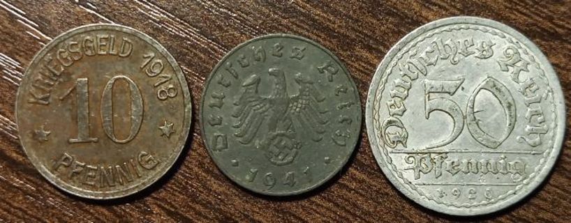 1900's Germany Pfennigs Full bold dates!