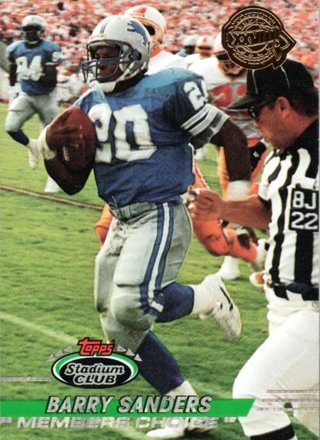 1993 Stadium Club Barry Sanders #496