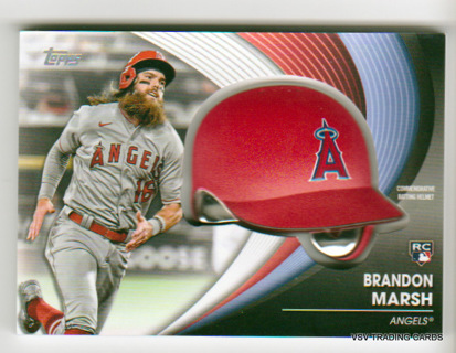 Brandon Marsh, 2022 Topps Batting Helmet ROOKIE Card #BH-BM, California Angels, (LB21)