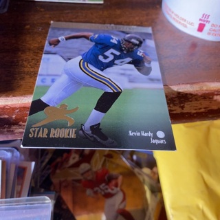 1996 topps star rookie Kevin hardy rookie football card 