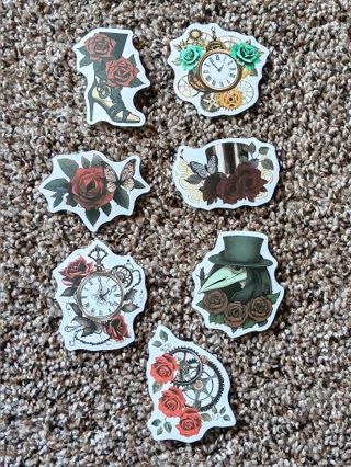 7 Gothic Vinyl Stickers