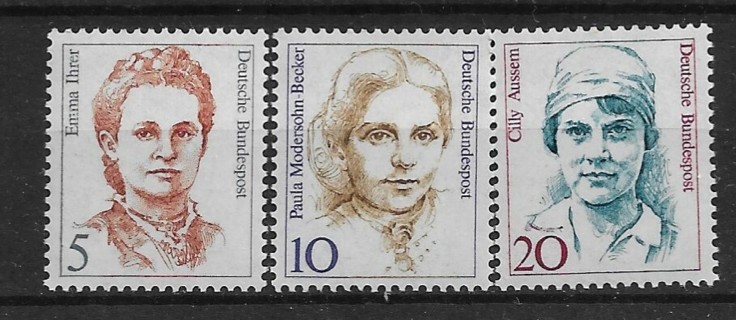 1988-9 Germany Sc1475-7 Famous Women MNH set of 3