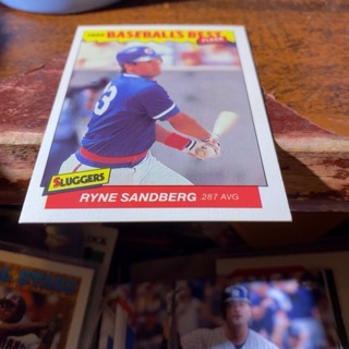 1986 fleer baseball’s best sluggers Ryne sandberg baseball card 