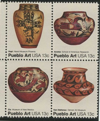 1977, #1706-1709. Pueblo Indian Art.