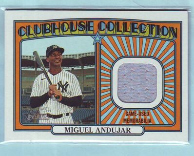 2021 Topps Heritage Miguel Andujar RELIC JERSEY Baseball Card # CCR-MA Yankees